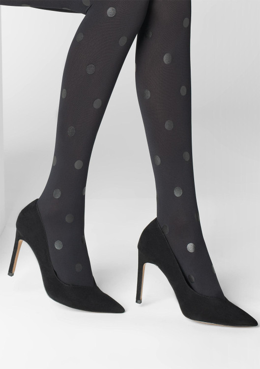 detail Punčocháče s puntíky EMMY DOTS T09